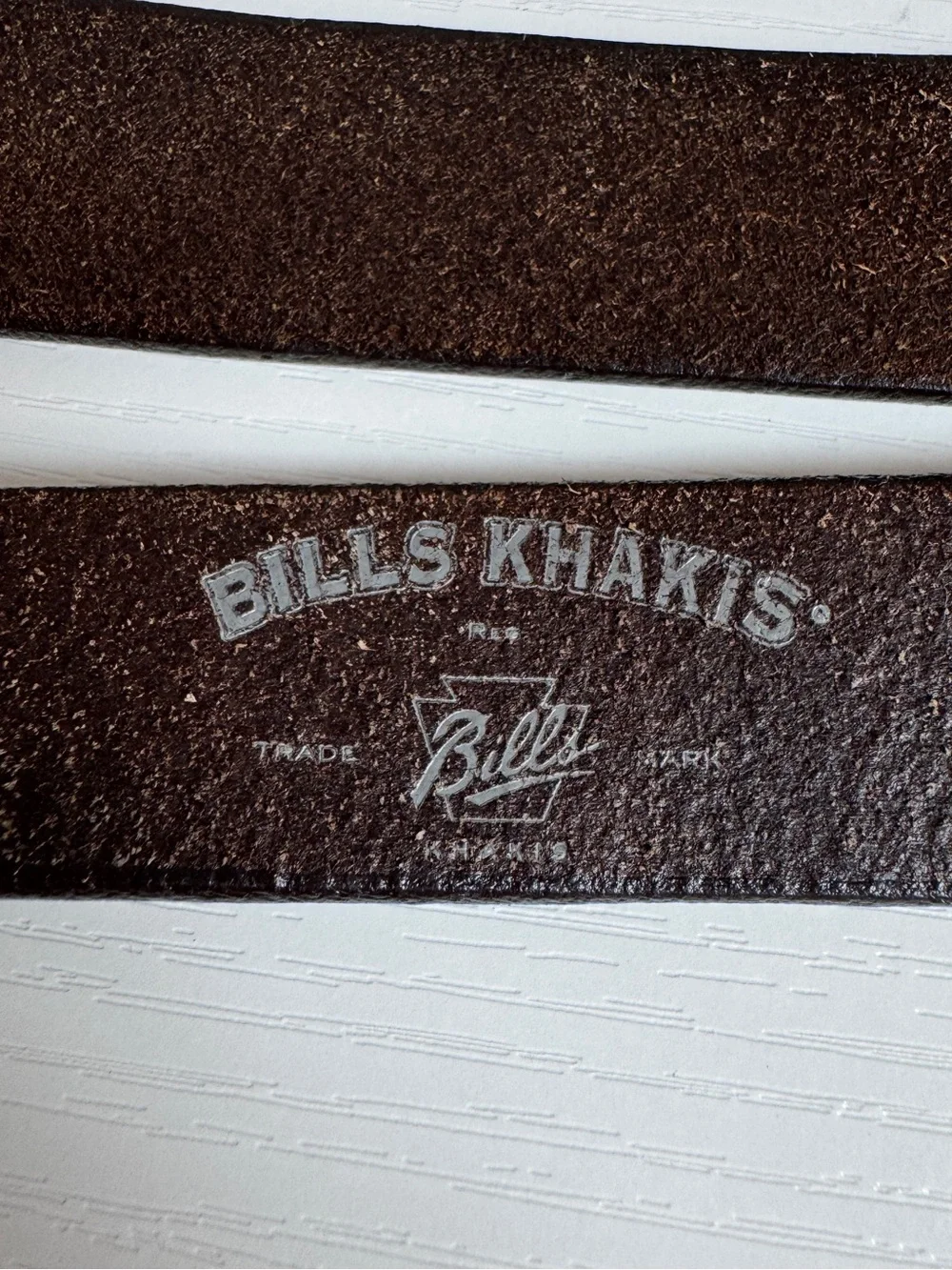 BILL'S KHAKIS Brown Bridle Leather Belt For Men 36 Silver Slide Buckle